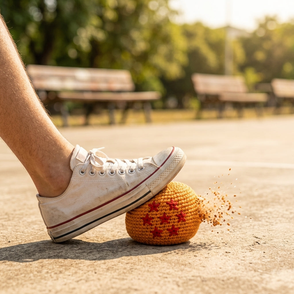 BURGID™ Dragon Ball Crochet Footbag, 7-Star Anime-Inspired Hacky Sack
